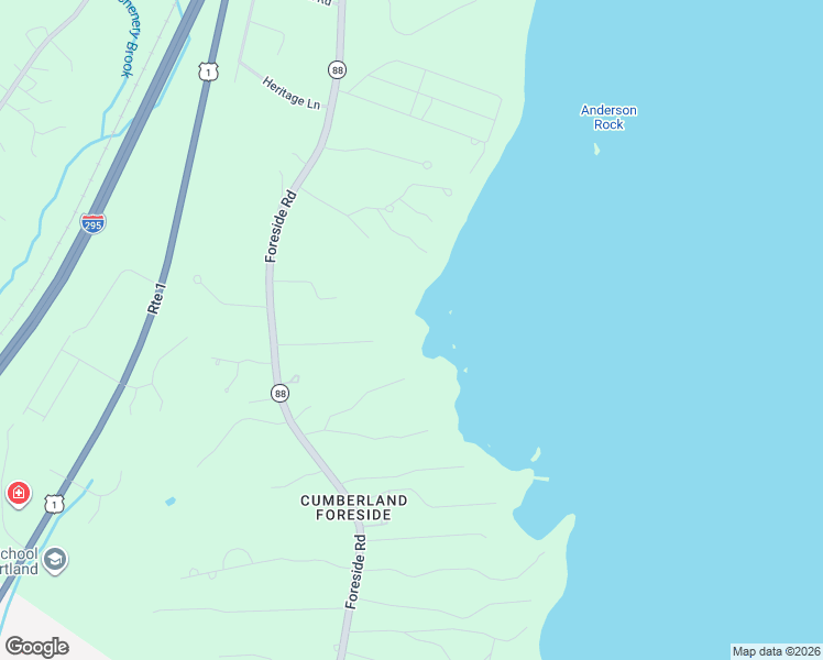 map of restaurants, bars, coffee shops, grocery stores, and more near 26 Lanewood Road in Cumberland