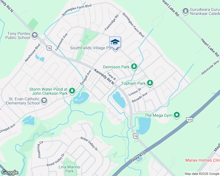 map of restaurants, bars, coffee shops, grocery stores, and more near 3 Alnwick Avenue in Regional Municipality of Peel