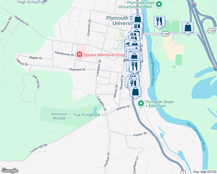 map of restaurants, bars, coffee shops, grocery stores, and more near 5 Keeble Street in Plymouth