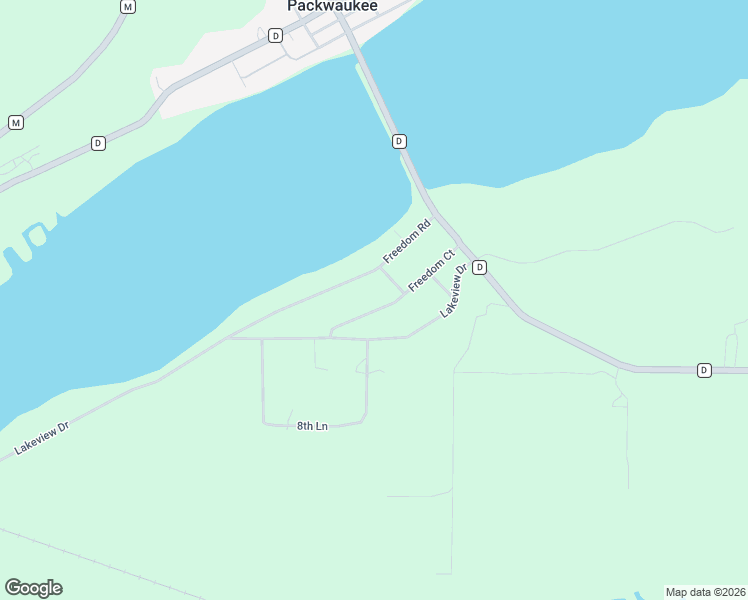 map of restaurants, bars, coffee shops, grocery stores, and more near W5930 Freedom Road in Montello