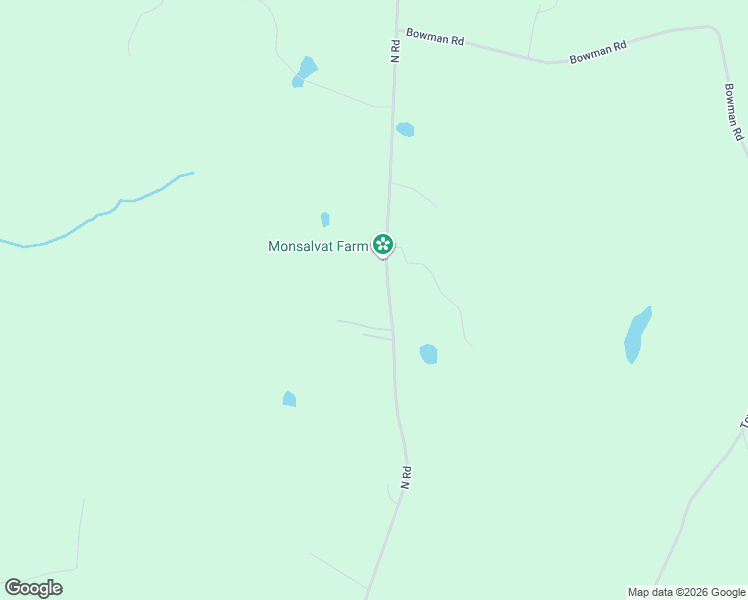 map of restaurants, bars, coffee shops, grocery stores, and more near 1857 North Road in Bethel