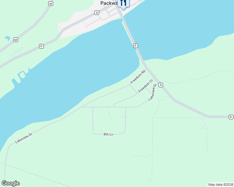 map of restaurants, bars, coffee shops, grocery stores, and more near W5941 Freedom Road in Montello