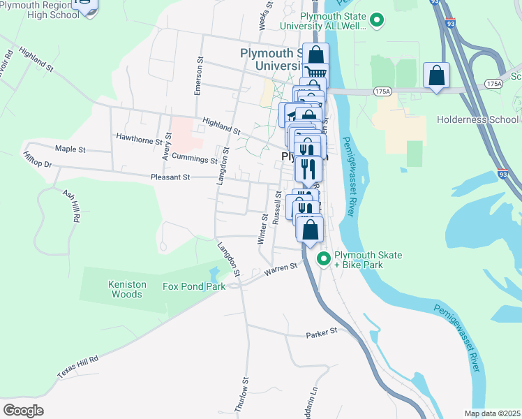 map of restaurants, bars, coffee shops, grocery stores, and more near 5 Keeble Street in Plymouth