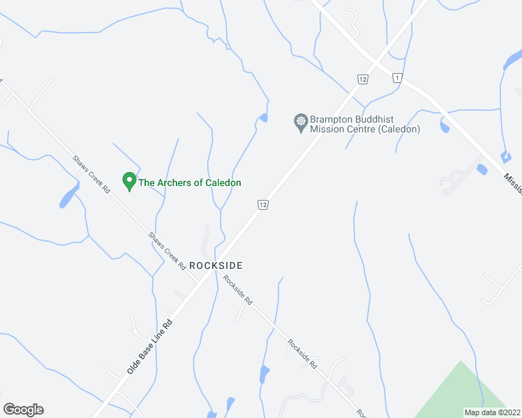 map of restaurants, bars, coffee shops, grocery stores, and more near 690 Olde Base Line Road in Caledon