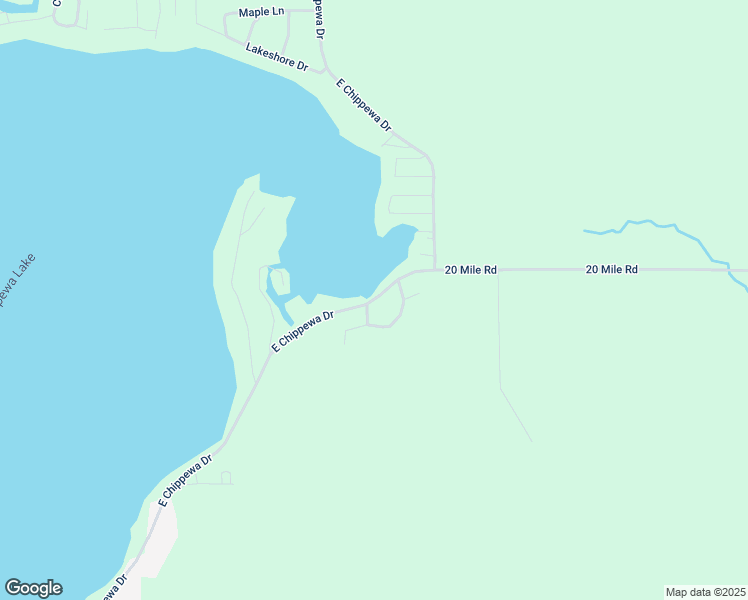 map of restaurants, bars, coffee shops, grocery stores, and more near 19969 East Chippewa Lake Drive in Chippewa Lake