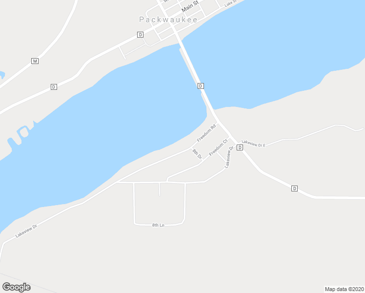 map of restaurants, bars, coffee shops, grocery stores, and more near W5930 Freedom Road in Montello