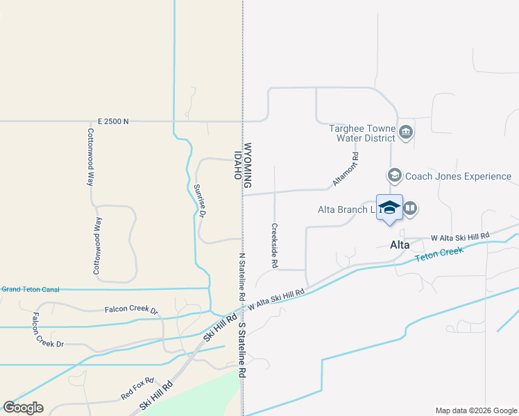 map of restaurants, bars, coffee shops, grocery stores, and more near 125 Creekside Road in Alta