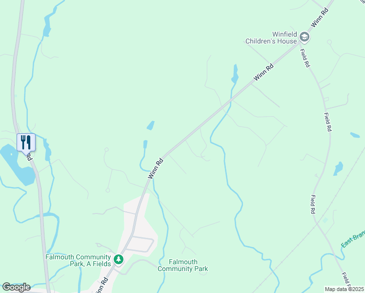 map of restaurants, bars, coffee shops, grocery stores, and more near 85 Winn Road in Falmouth