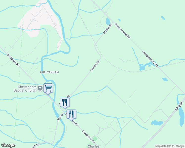 map of restaurants, bars, coffee shops, grocery stores, and more near 1749 Station Road in Cheltenham