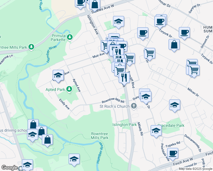 map of restaurants, bars, coffee shops, grocery stores, and more near 29 Larchmere Avenue in Toronto