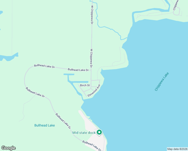 map of restaurants, bars, coffee shops, grocery stores, and more near 20016 West Chippewa Drive in Evart