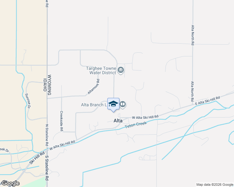 map of restaurants, bars, coffee shops, grocery stores, and more near 280 Targhee Towne Road in Alta