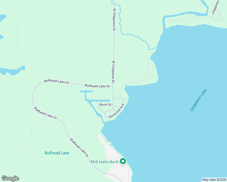 map of restaurants, bars, coffee shops, grocery stores, and more near 20016 West Chippewa Drive in Evart