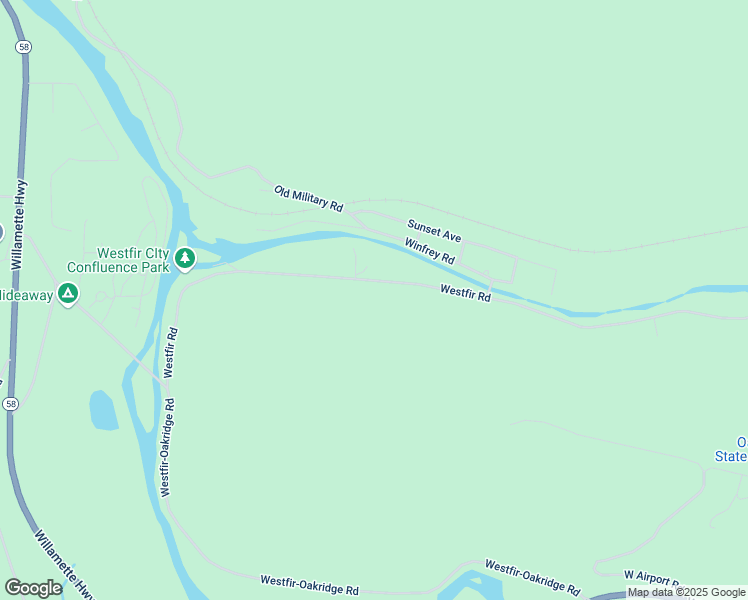 map of restaurants, bars, coffee shops, grocery stores, and more near 46762 Westfir Road in Westfir