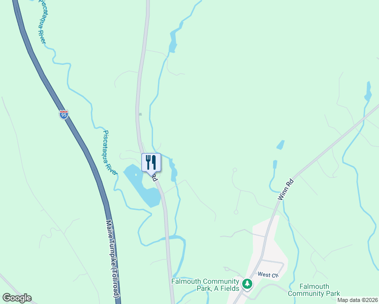 map of restaurants, bars, coffee shops, grocery stores, and more near 6 Eastern Avenue in Falmouth