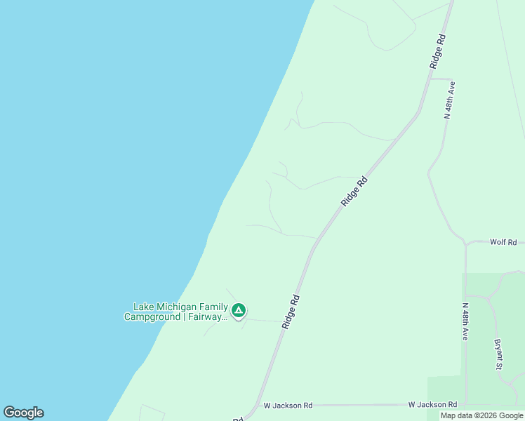 map of restaurants, bars, coffee shops, grocery stores, and more near 6119 Ridge Road in Pentwater