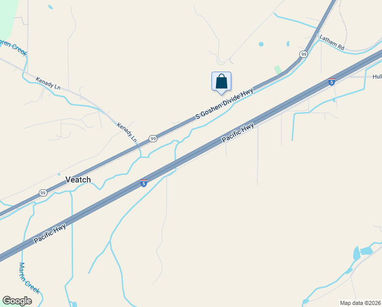 map of restaurants, bars, coffee shops, grocery stores, and more near Pacific Highway in Cottage Grove