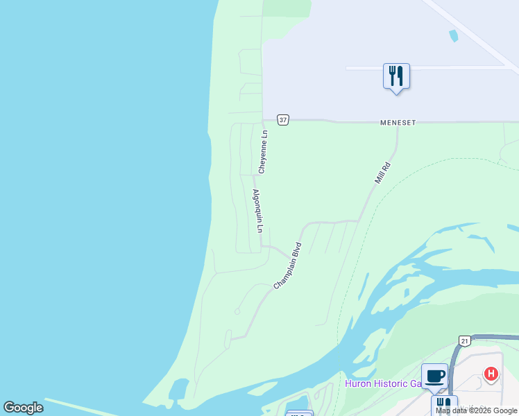 map of restaurants, bars, coffee shops, grocery stores, and more near 52 Algonquin Lane in Goderich