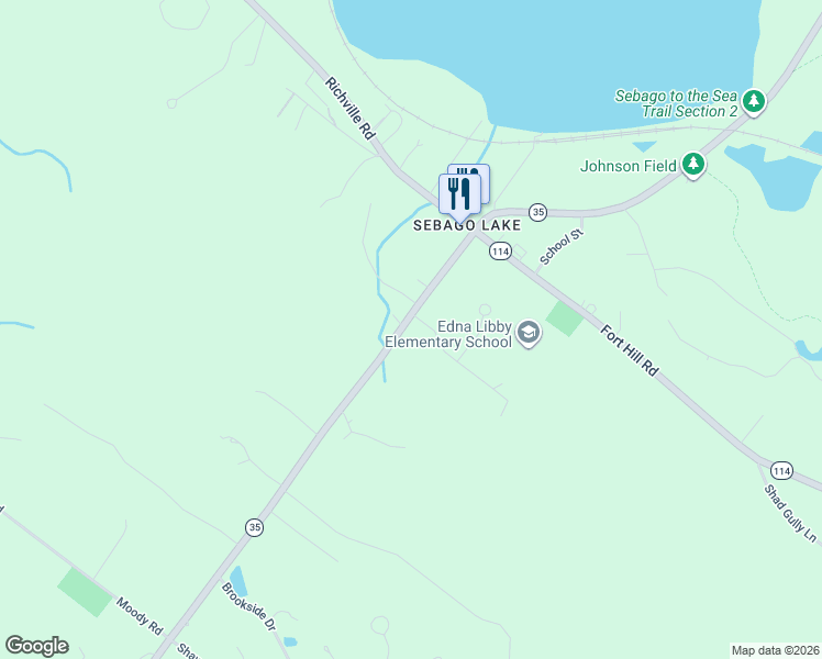 map of restaurants, bars, coffee shops, grocery stores, and more near 397 Northeast Road in Standish