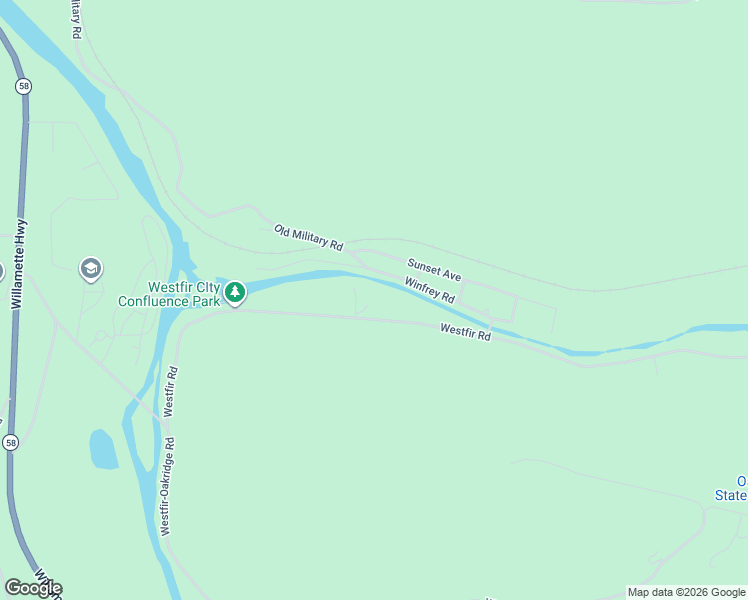 map of restaurants, bars, coffee shops, grocery stores, and more near 46749 Westfir Road in Westfir