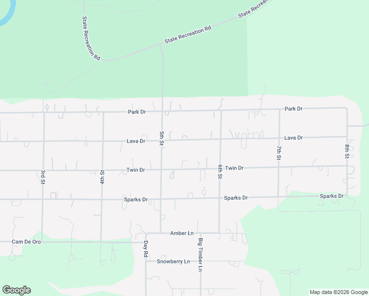 map of restaurants, bars, coffee shops, grocery stores, and more near 16077 Lava Drive in La Pine