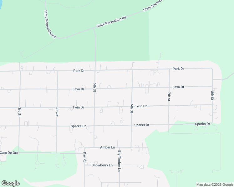 map of restaurants, bars, coffee shops, grocery stores, and more near 16111 Lava Drive in La Pine