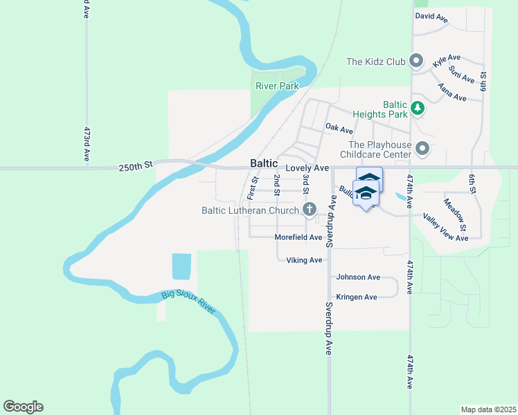 map of restaurants, bars, coffee shops, grocery stores, and more near in Baltic