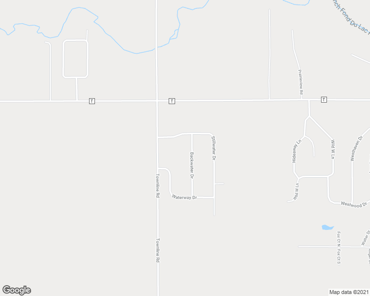 map of restaurants, bars, coffee shops, grocery stores, and more near N6020 Backwater Drive in Fond du Lac