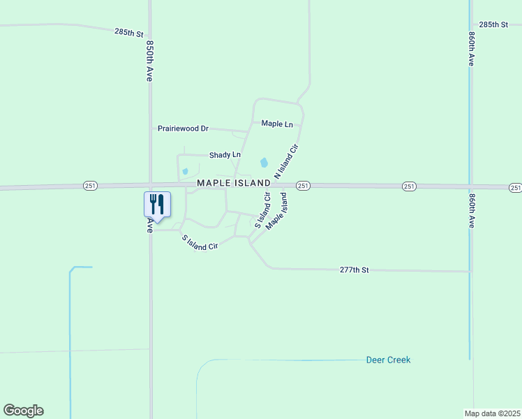 map of restaurants, bars, coffee shops, grocery stores, and more near 85483 South Island Circle in Hollandale