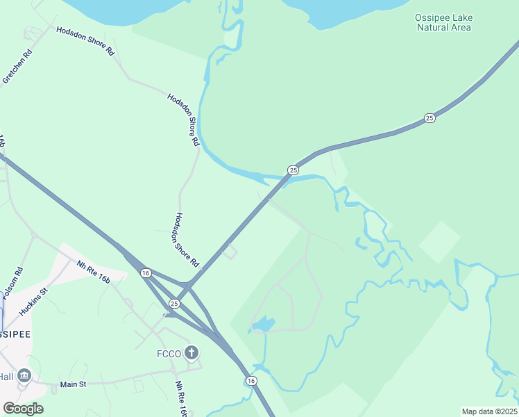 map of restaurants, bars, coffee shops, grocery stores, and more near 70 New Hampshire 25 in Ossipee