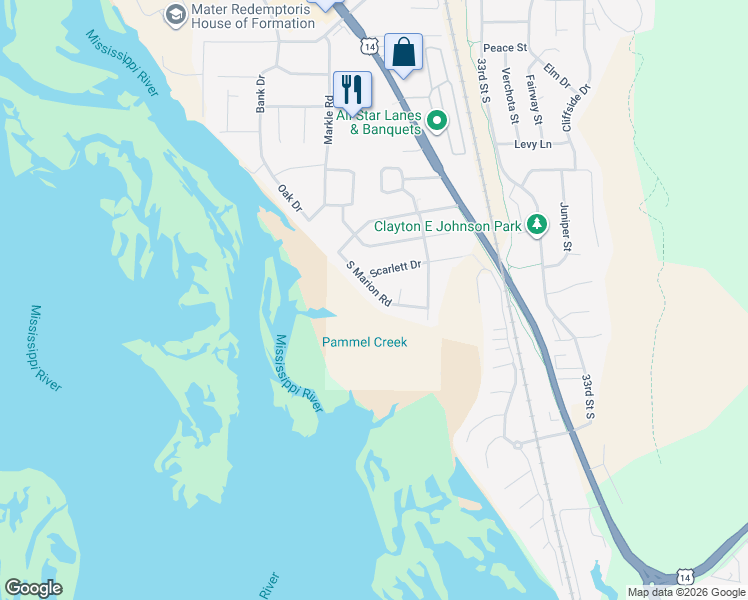 map of restaurants, bars, coffee shops, grocery stores, and more near 2972 South Marion Road in La Crosse