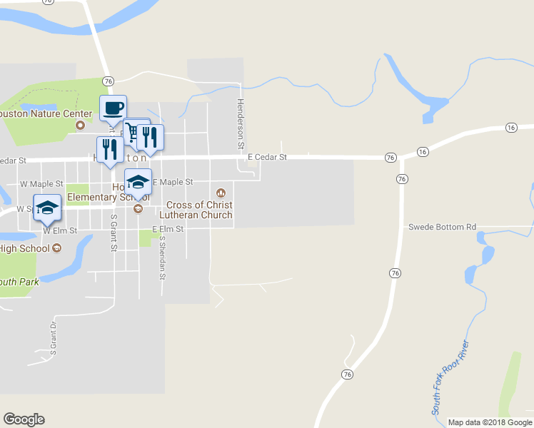 map of restaurants, bars, coffee shops, grocery stores, and more near 306 Kilborn Street South in Houston
