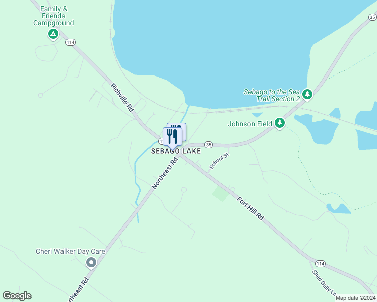 map of restaurants, bars, coffee shops, grocery stores, and more near in Standish