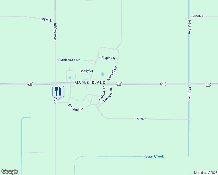 map of restaurants, bars, coffee shops, grocery stores, and more near 85483 South Island Circle in Hollandale