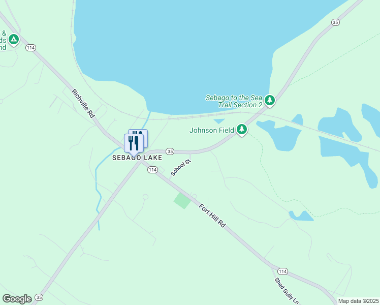 map of restaurants, bars, coffee shops, grocery stores, and more near 2 Chadbourne Road in Standish