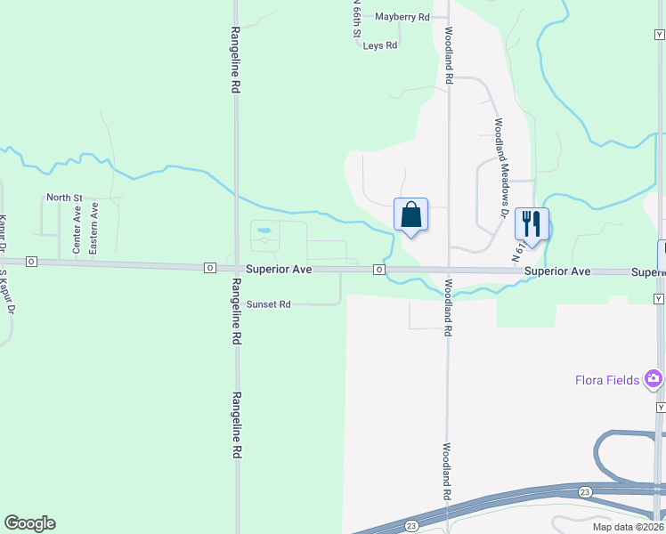 map of restaurants, bars, coffee shops, grocery stores, and more near 6805 Superior Avenue in Kohler