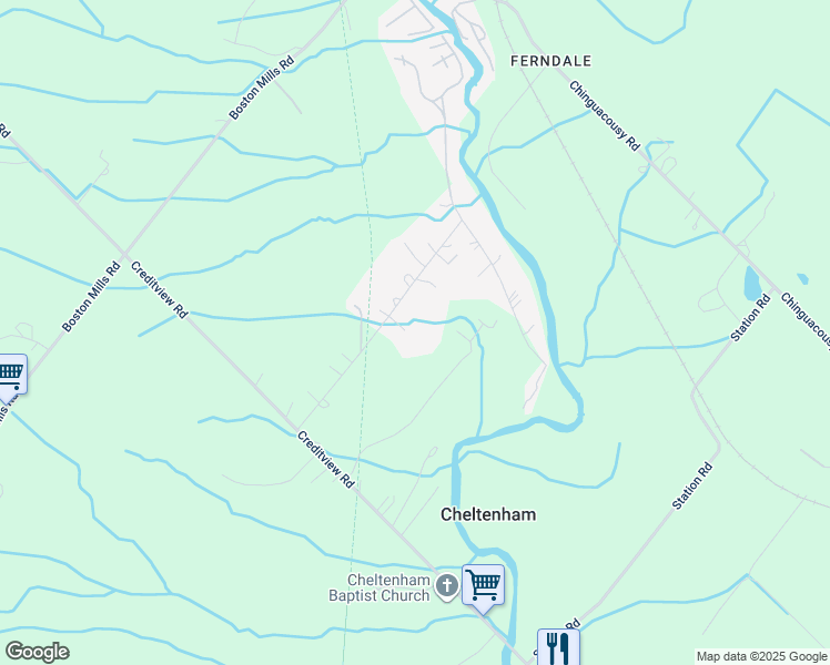 map of restaurants, bars, coffee shops, grocery stores, and more near 63 Kennedy Road in Caledon