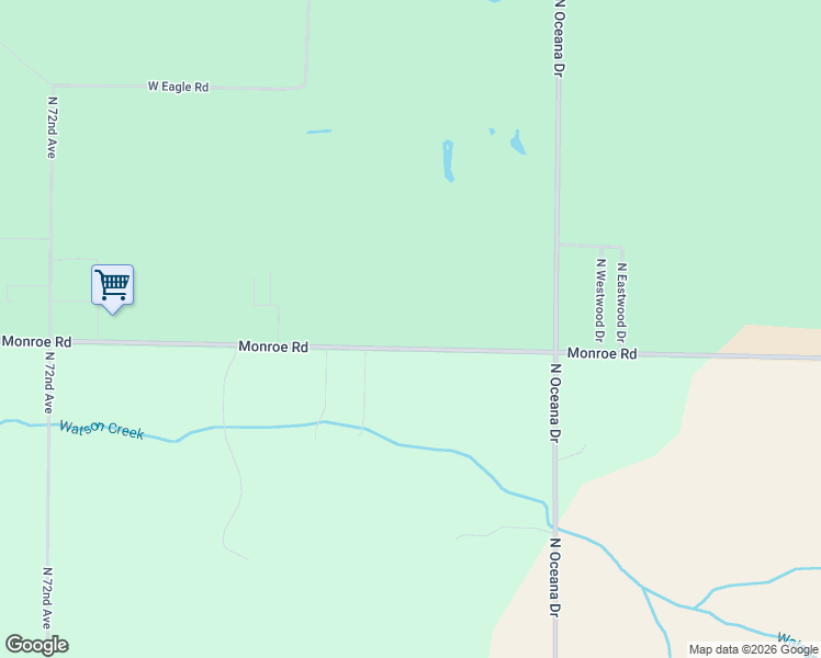 map of restaurants, bars, coffee shops, grocery stores, and more near 3448 Monroe Road in Hart