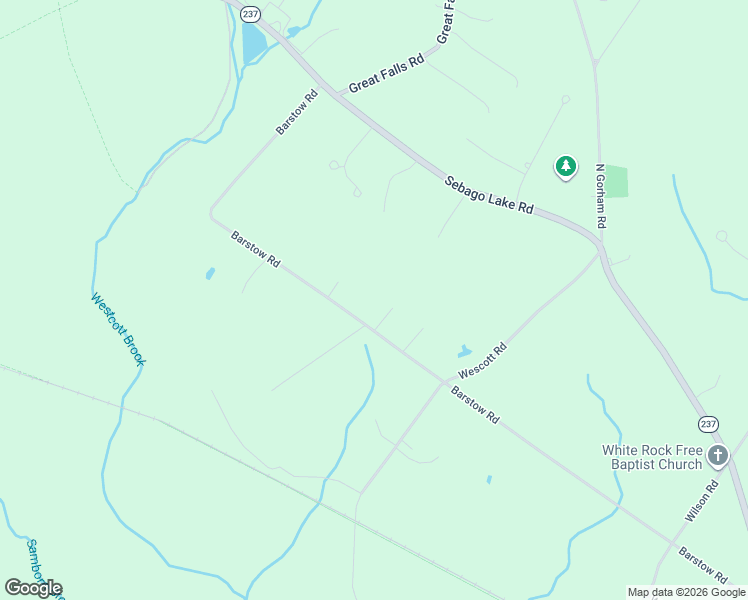 map of restaurants, bars, coffee shops, grocery stores, and more near 121 Barstow Road in Gorham