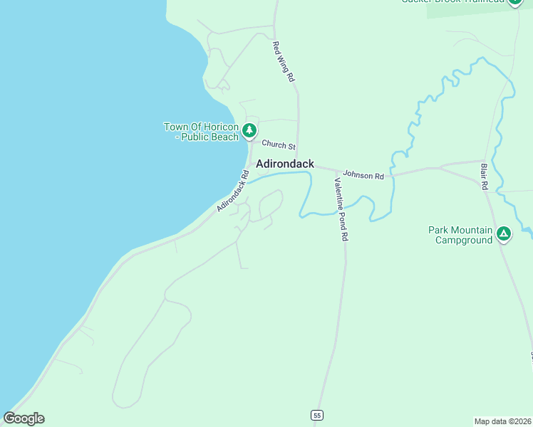 map of restaurants, bars, coffee shops, grocery stores, and more near 20 B Hummingbird Circle in Adirondack