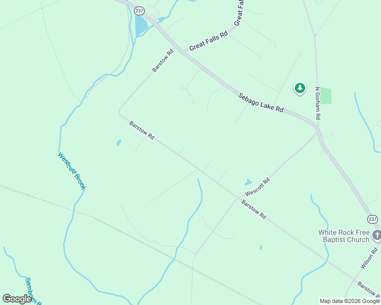 map of restaurants, bars, coffee shops, grocery stores, and more near 121 Barstow Rd in Gorham
