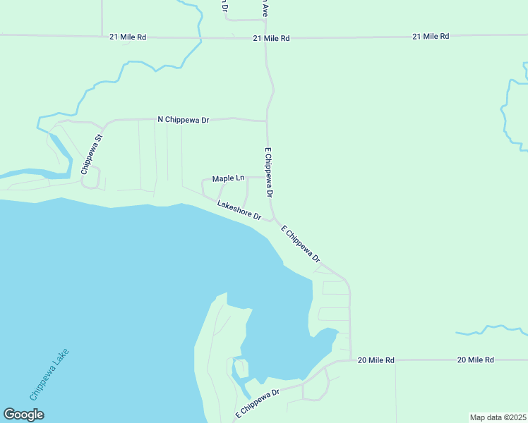 map of restaurants, bars, coffee shops, grocery stores, and more near 10041 Lakeshore Drive in Chippewa Lake