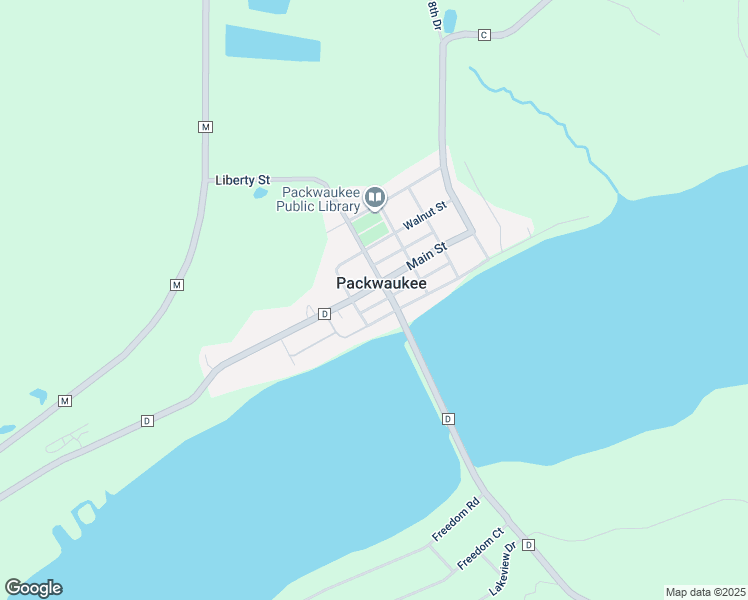 map of restaurants, bars, coffee shops, grocery stores, and more near in Packwaukee