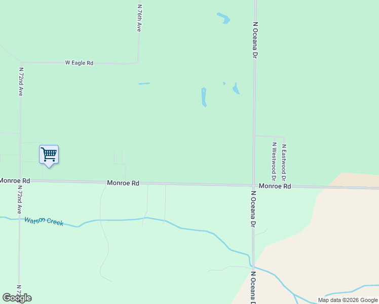 map of restaurants, bars, coffee shops, grocery stores, and more near 3448 Monroe Road in Hart