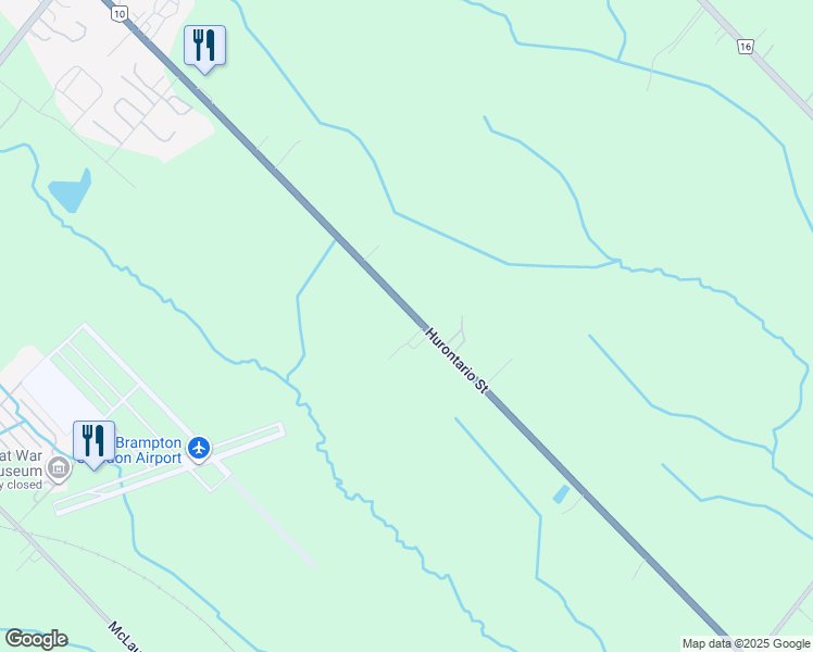 map of restaurants, bars, coffee shops, grocery stores, and more near 13478 Hurontario Street in Inglewood