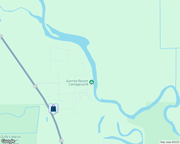 map of restaurants, bars, coffee shops, grocery stores, and more near N3432 Indian Echoes Lane in Montello