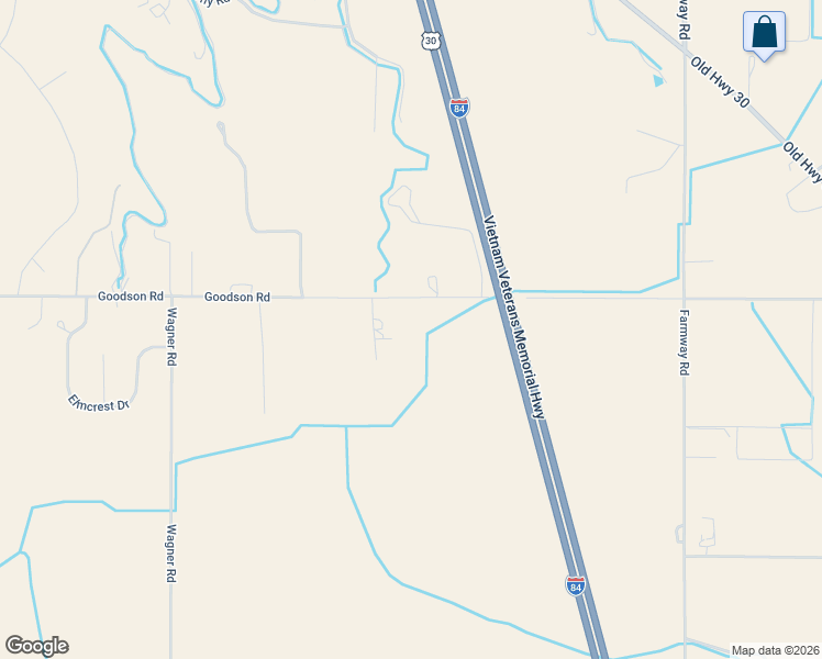 map of restaurants, bars, coffee shops, grocery stores, and more near 16531 Goodson Road in Caldwell