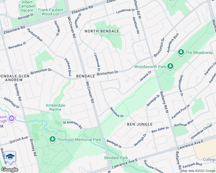 map of restaurants, bars, coffee shops, grocery stores, and more near in Toronto