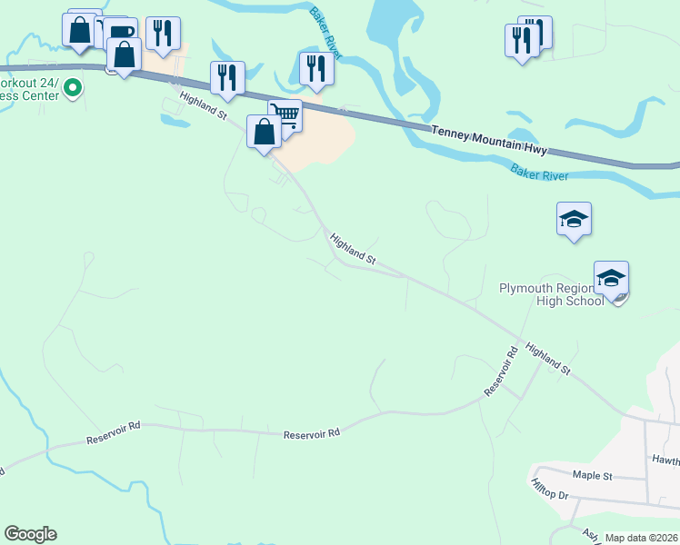 map of restaurants, bars, coffee shops, grocery stores, and more near 9 Blueberry Hill Road in Plymouth