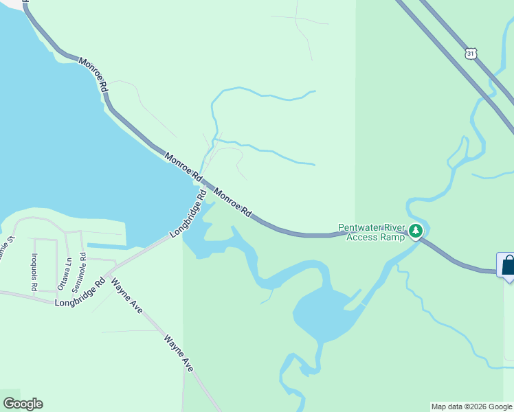 map of restaurants, bars, coffee shops, grocery stores, and more near 5043 Smuggles Pass in Pentwater